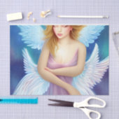 Fantasy-engel roze en blauwe decoupage tissuepapier (Craft)