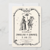 Fantasy Engraving Art Medieval Wedding Kaart (Voorkant)