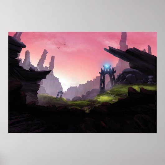 Fantasy epische vallei print. poster (Voorkant)