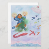 Fantasy Eros God Light Dimension Waterverf Love Kaart (Voorkant / Achterkant)