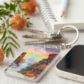 Fantasy Eros Lion Prinses Godin Sneeuw Luipaard Sleutelhanger (Voorkant Rechts)