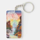 Fantasy Eros Lion Prinses Godin Sneeuw Luipaard Sleutelhanger (achterkant)