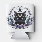 Fantasy Esoteric Crystal Black Cat Blikjeskoeler (Achterkant)