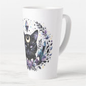 Fantasy Esoteric Crystal Black Cat Latte Mok (Rechterhoek)