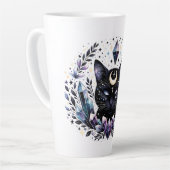 Fantasy Esoteric Crystal Black Cat Latte Mok (Linkerhoek)