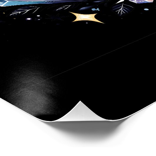 Fantasy Esoteric Crystal Black Cat Perfect Poster (Hoek)