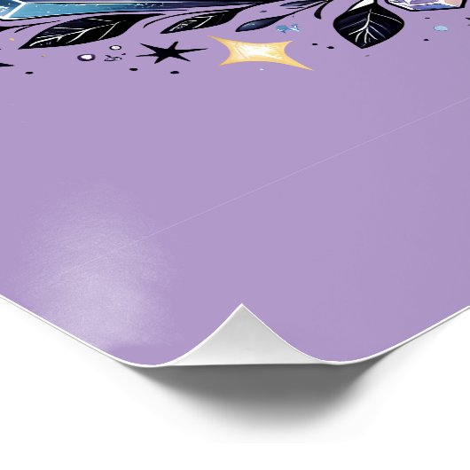 Fantasy Esoteric Crystal Black Cat Perfect Poster (Hoek)