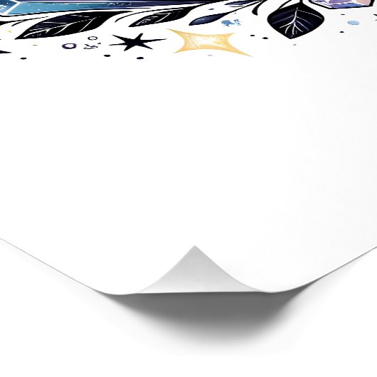 Fantasy Esoteric Crystal Black Cat Perfect Poster (Hoek)