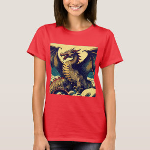 Fantasy Europese draak - houtsnede 1 T-shirt