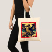 Fantasy Europese draak - houtsnede 1 Tote Bag (Voorkant (product))