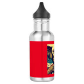 Fantasy Europese draak - houtsnede 1 Waterfles (Links)