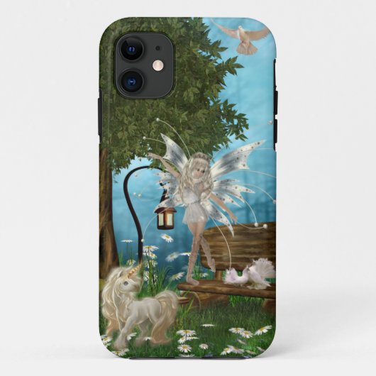 Fantasy Faerie in de tuin van de eenhoorn Case-Mate iPhone Case (Achterkant)