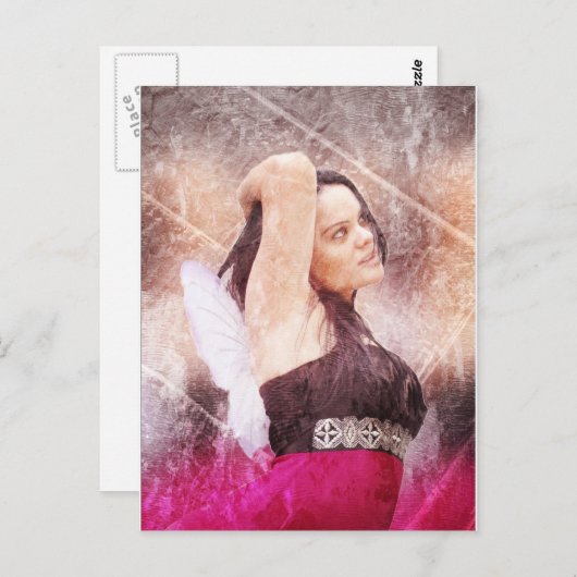 Fantasy Faery Briefkaart (Voorkant / Achterkant)