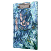 Fantasy Fairy Anime Girl Victoriaans blauw Klembord (Links)