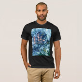Fantasy Fairy Anime Girl Victoriaans blauw T-shirt (Voorkant volledig)