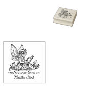  Fantasy Fairy Bookplate Rubberstempel (Gestempeld)