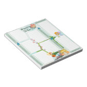 Fantasy Fairy Butterfly Mushroom met een groen the Notitieblok (Schuin)