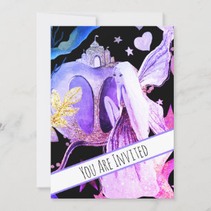 *~* Fantasy Fairy Castle Baby shower Invitation Kaart