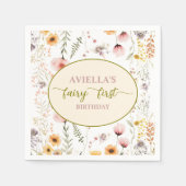 Fantasy Fairy Eerste Wildflower Papier servet (Voorkant)