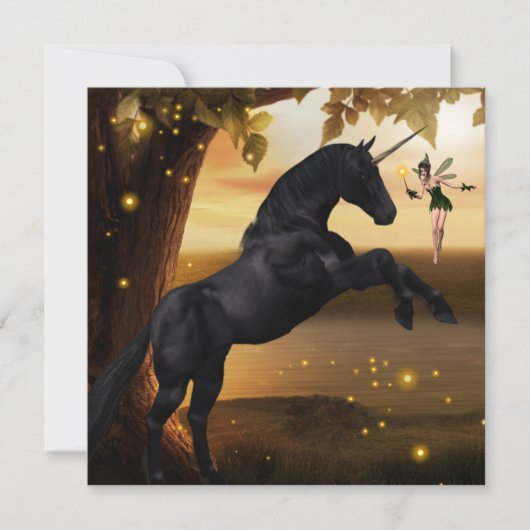 Fantasy Fairy en Black Unicorn (Voorkant)