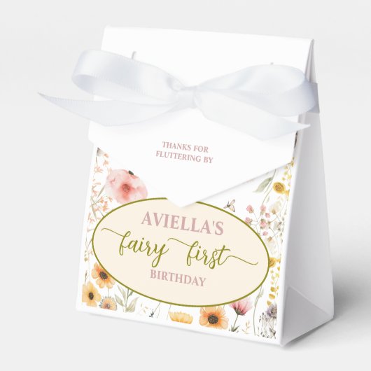 Fantasy Fairy First Wildflower Bedankdoosjes (Voorkant Zijde)