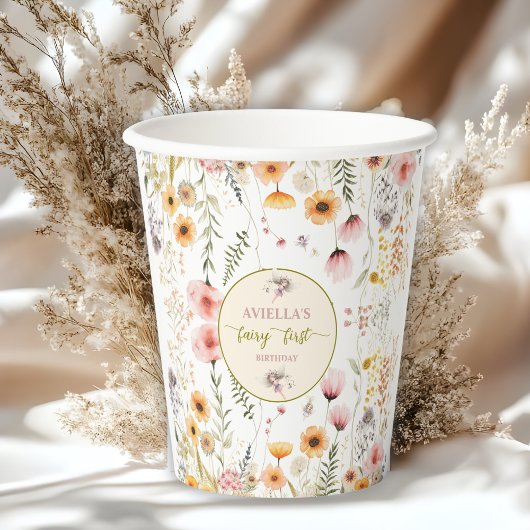 Fantasy Fairy First Wildflower Papieren Bekers