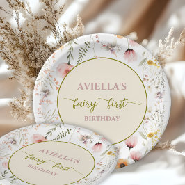 Fantasy Fairy First Wildflower Papieren Bordje