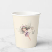 Fantasy Fairy Flutter en Twirl Wildflower Papieren Bekers (Achterkant)