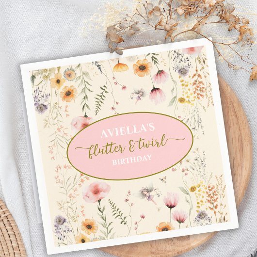 Fantasy Fairy Flutter en Twirl Wildflower Servet