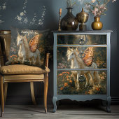 Fantasy Fairy Horse met Oranje vlindervleugels Tissuepapier