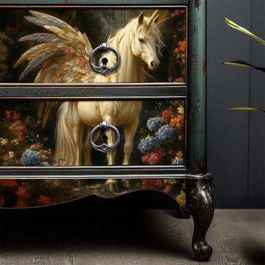 Fantasy Fairy Horse met veelkleurige vleugels Tissuepapier