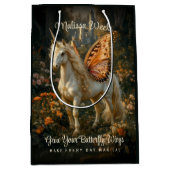 Fantasy Fairy Horse Sinaasappel Vlindervleugels Medium Cadeauzakje (Voorkant)