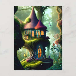 Fantasy Fairy House Briefkaart
