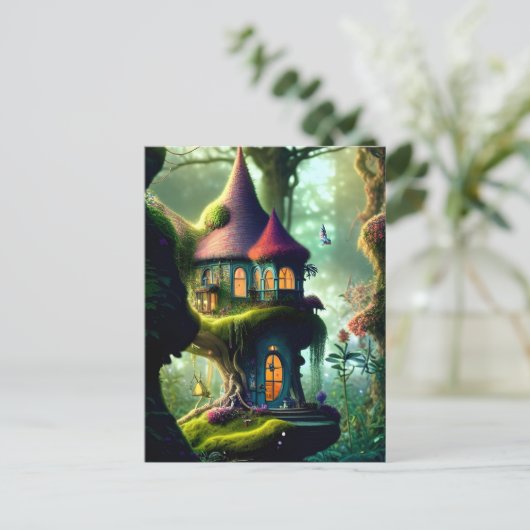 Fantasy Fairy House Briefkaart (Staand voorkant)