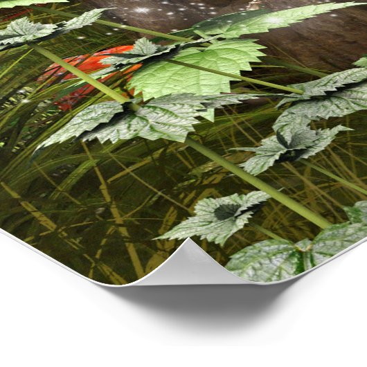 Fantasy Fairy in het bos Poster (Hoek)