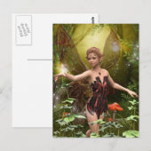 Fantasy Fairy in het Rode Briefkaart (Voorkant / Achterkant)