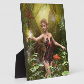Fantasy Fairy in Red Plaque Fotoplaat (Zijkant)