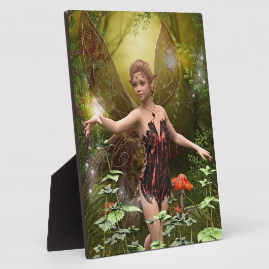 Fantasy Fairy in Red Plaque Fotoplaat (Zijkant)