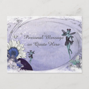 Fantasy Fairy met Blue Sunflower, speciaal aangepa Briefkaart