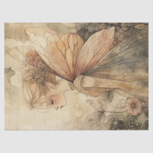  Fantasy Fairy met Crown Decoupage Tissuepapier (Voorkant)