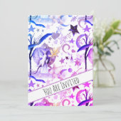 *~* Fantasy Fairy Moon Sky Baby shower Invitation Kaart (Staand voorkant)