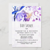 *~* Fantasy Fairy Moon Sky Baby shower Invitation Kaart (Achterkant)