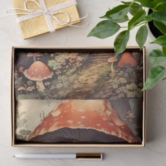 Fantasy Fairy Mushroom Home in the Forest Tissuepapier (Geschenk)