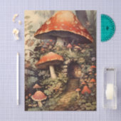 Fantasy Fairy Mushroom Home in the Forest Tissuepapier (Craft)