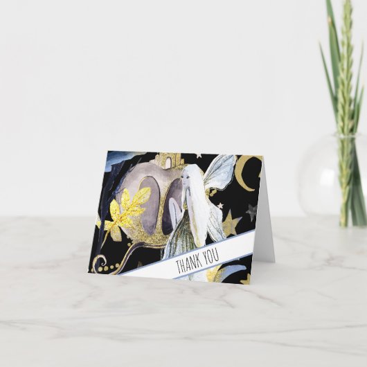 *~* Fantasy Fairy Pumpkin Baby shower Dank u Bedankkaart (Voorkant)