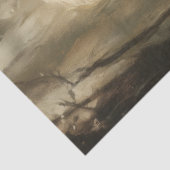 Fantasy Fairy Sitting on a Wooden Log Decoupage Tissuepapier (Detail)