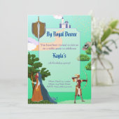 Fantasy Fairy Tale Birthday Uitnodiging (Staand voorkant)