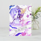 *~* Fantasy Fairy Tale Sky Baby shower Invitation Kaart (Staand voorkant)