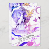 *~* Fantasy Fairy Tale Sky Baby shower Invitation Kaart (Voorkant / Achterkant)