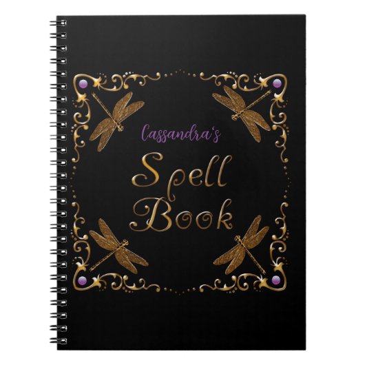 Fantasy Fairy Tale Spell Book gepersonaliseerd Notitieboek (Voorkant)